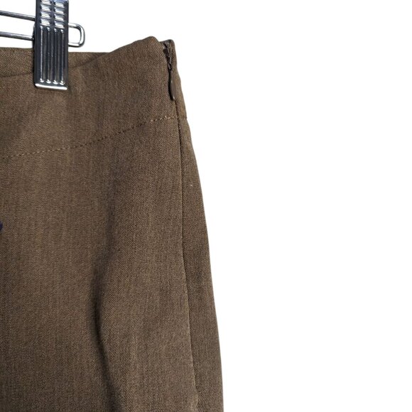 Talbots Heritage Ankle Pant 16 Petite Light Brown Side Zip Flat Front Slacks - Picture 3 of 4